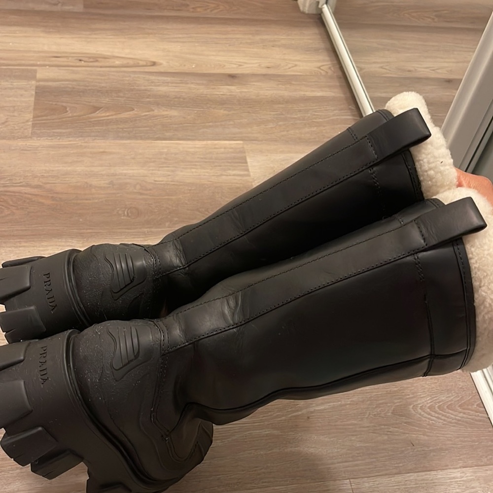 Prada Shearling Lined Winter Boot - image 5